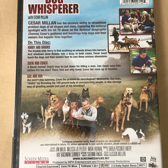 Dog Whisperer 3 Episodes Coach Brooks & Ava Cesar Millan Screen Media DVD - Picture 8 of 8